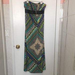 Strapless maxi dress